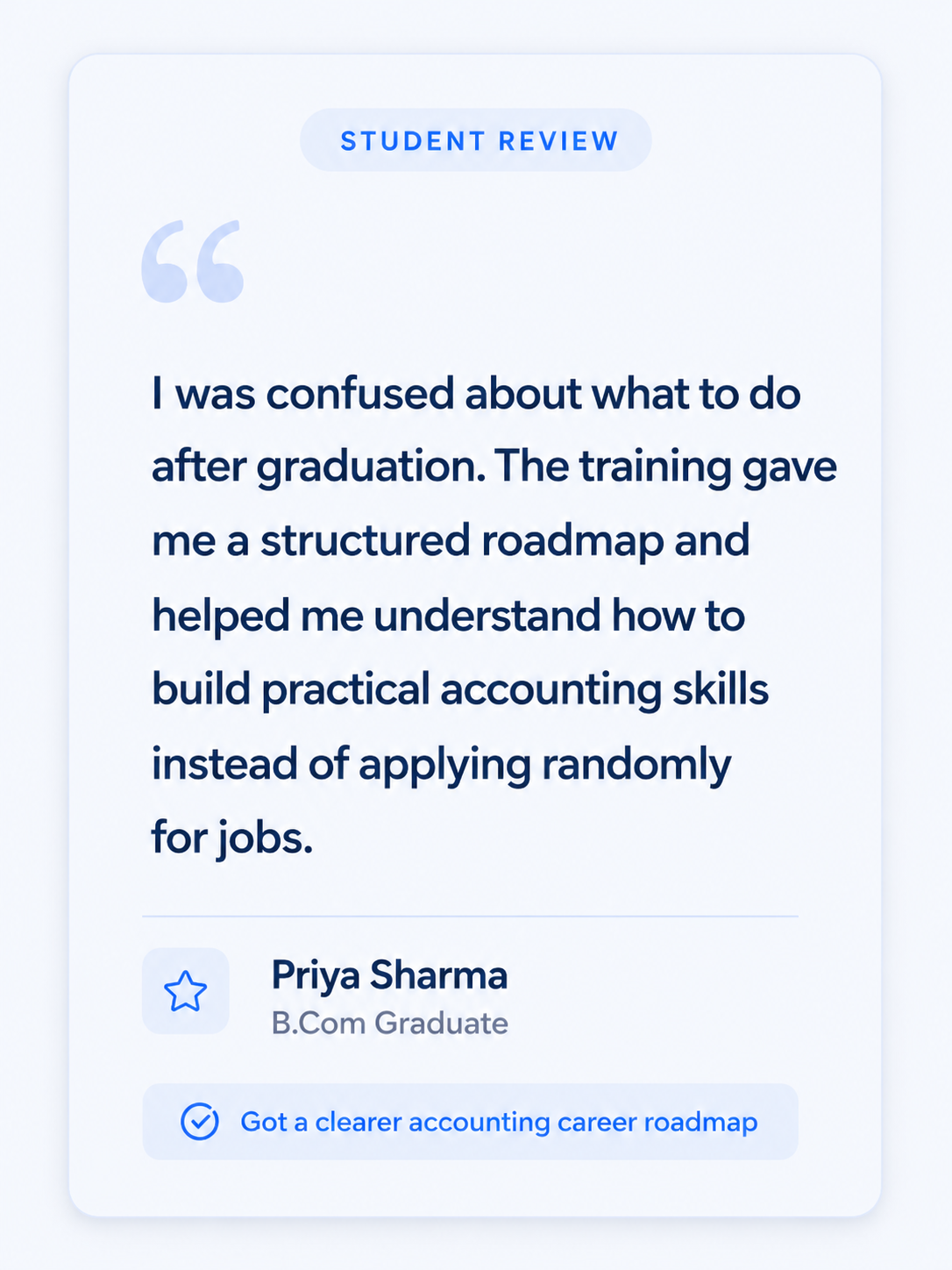 Learner testimonial